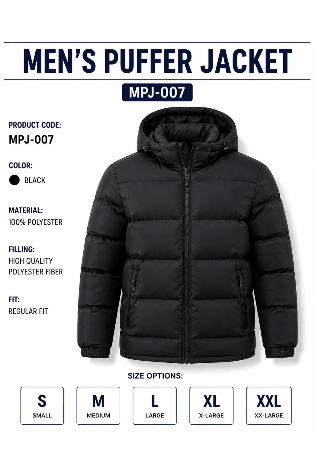 mpj-007 Men's Puffer Jacket | MPJ-007 - Görsel 1