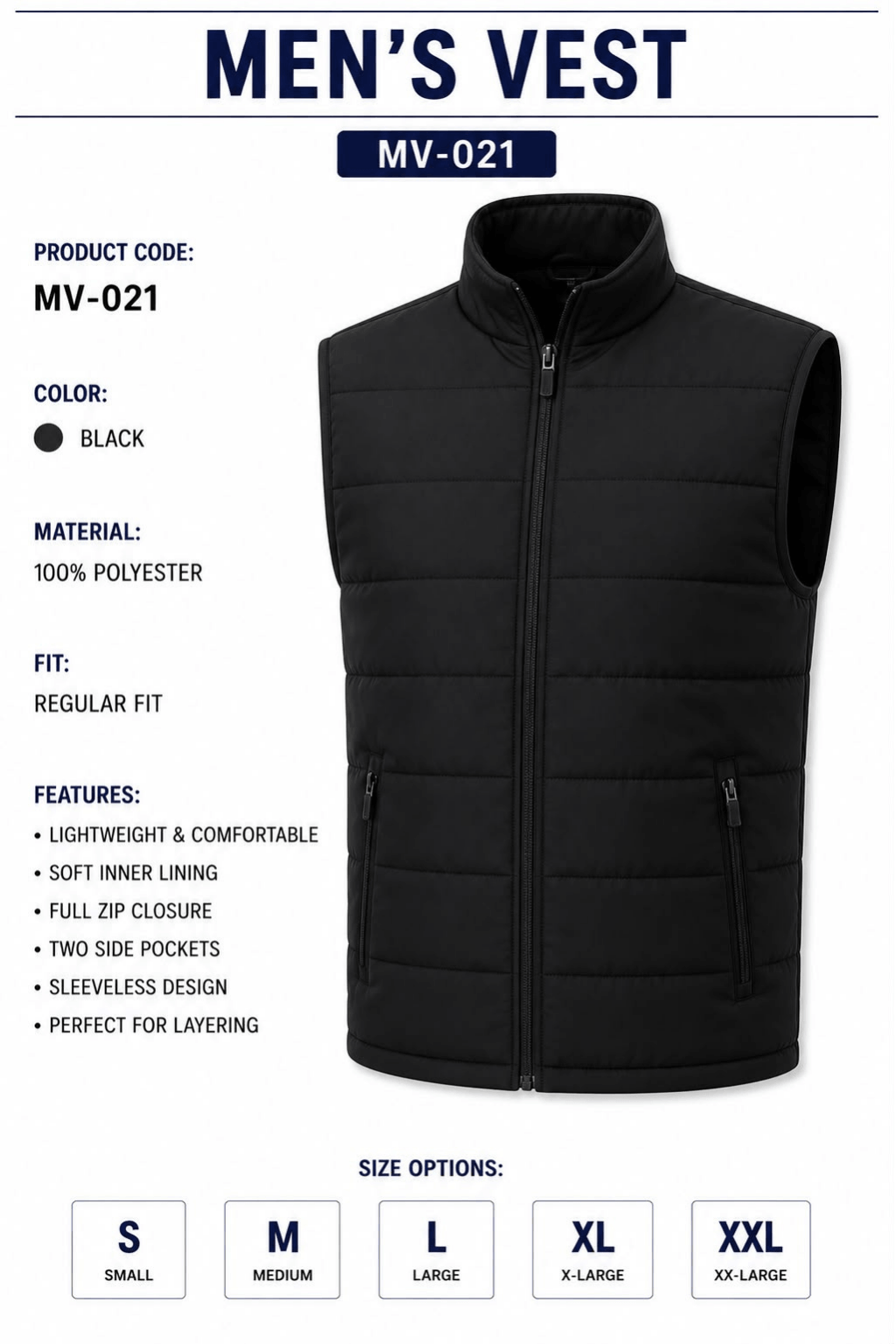 mv-011 Men's Vest | MV-021 - Görsel 1
