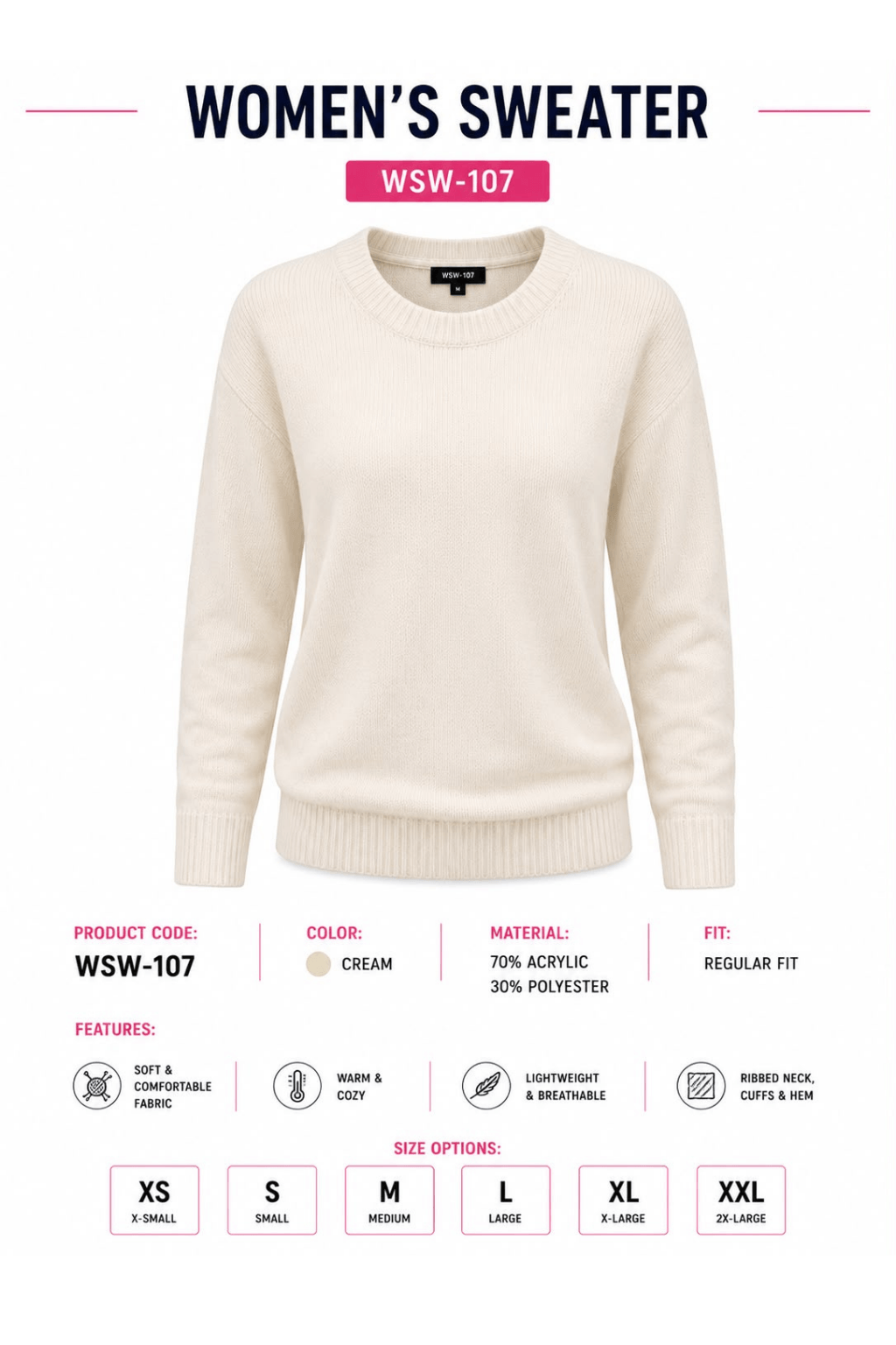 wsw-107 Women's Sweater | WSW-107 - Görsel 1